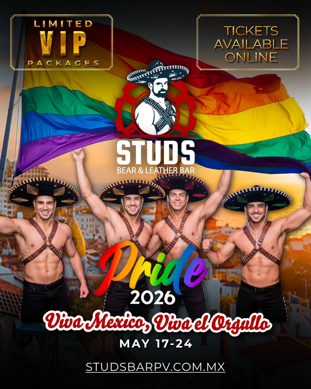 vallarta pride 2026 studs
