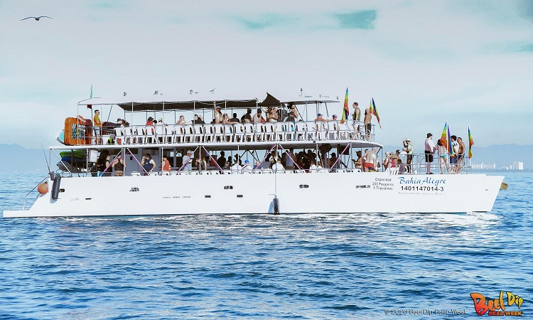 BeefDip Bear Week booze cruise on Banderas Bay, Puerto Vallarta